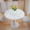 MIPIACE Round Tablecloth Fitted Tablecloth Waterproof Round Table Cloth Wipeable