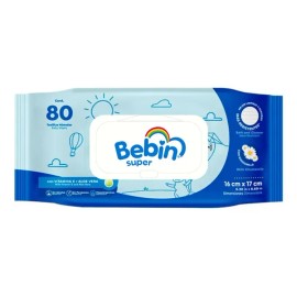 Bebin Super Toallitas Húmedas 12 Piezas De 80's Tapa Rígida
