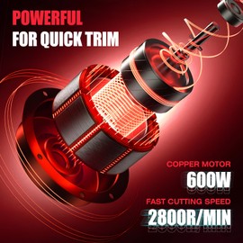 Horse Clippers, 600W Professional Heavy Duty Horse Body Clippers, 6-Speeds Large Livestock Clippers for Body Clipping Horse Equine Cattle and Thick Coat Animals