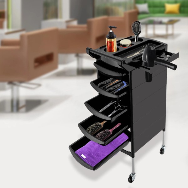 SENDERPICK Beauty Salon Trolley Equipment Rolling Cart Tray Hair Styling