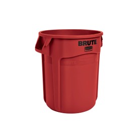 Rubbermaid Commercial Products BRUTE Heavy-Duty Round Trash/Garbage Can, 20-Gallon, Red, Outdoor Waste Container for Landscapers/Construction/Restaurants/Back of House/Offices/Warehouses