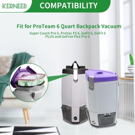18 Pack 107314 Micro Filter Bags Replacement for Pro Team 6 Quart Backpack Vacuum: Super Coach Pro 6, ProVac FS 6, GoFit 6, GoFit 6 PLUS and GoFree Flex Pro II