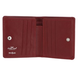 Golden Head Polo RFID Protect Billfold Coin Wallet with Front Flap Snap Closure Red, red, rfid wallet