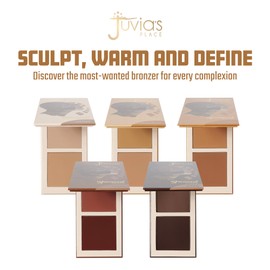 Juvia's Place Bronzed Duo Bronzer Light - Soft Matte, Contour, Bronzer Pressed Powder, Long-Wearing & Buildable Bronzing Powder - Suitable for Light to Fair Skin Tone