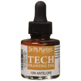 Dr. Ph. Martin's TECH Drawing (13W) Ink Bottle, 1.0 oz, Antelope