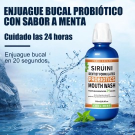 Enjuague Bucal Probiótico Con Sabor Menta 500ml