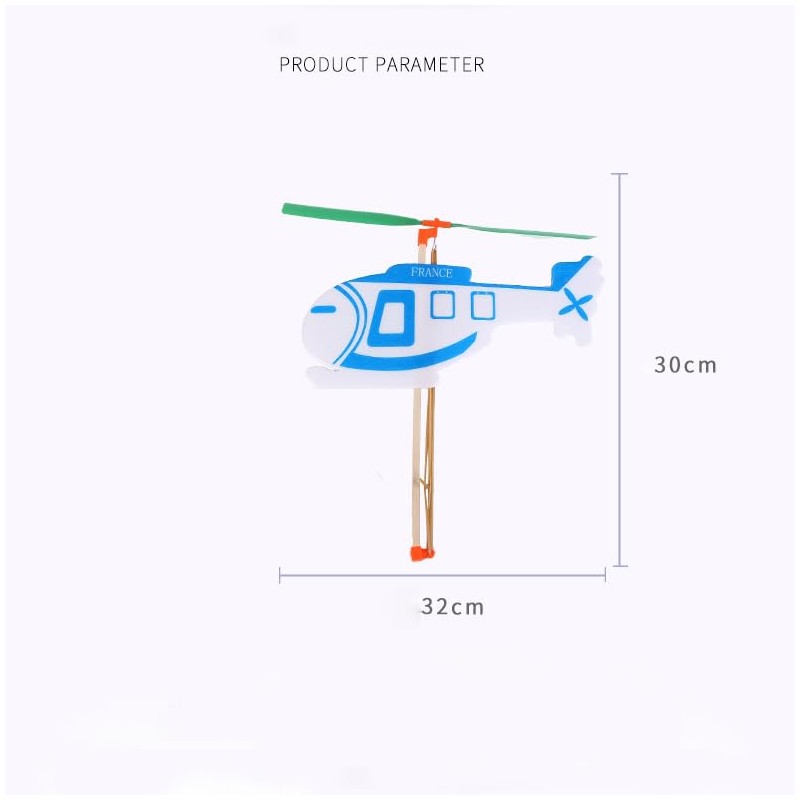 ieron Rubber Band Helicopter 3 Pack Elastic Band Aircraft for