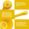 DOERDO 2PCS Plastic Rice Paddle Food Service Spoon Semicircular Rice