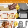 2-Pack Silicone Non-Stick Food Safe Baking Mat Set with Cookie