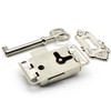 LBTODH Silver Antique Lock with Mounting Screws