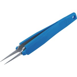 Hozan P-881-ESD ESD ESD Grip Tweezers with Grips, Hand Pain, Storage, Tip Protection