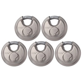Unity Lock 2 3/4" 70mm Stainless Steel Discus Lock for Self Storage Unit Van Trailer Container, Multi Purpose Premium Manager Lock Same Keyed Alike (5)