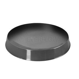 Everflow PWHP24 Plastic Water Heater Drain Pan with 1 in. - 1-1/2 in. PVC Fitting, 24 in. Diameter Black