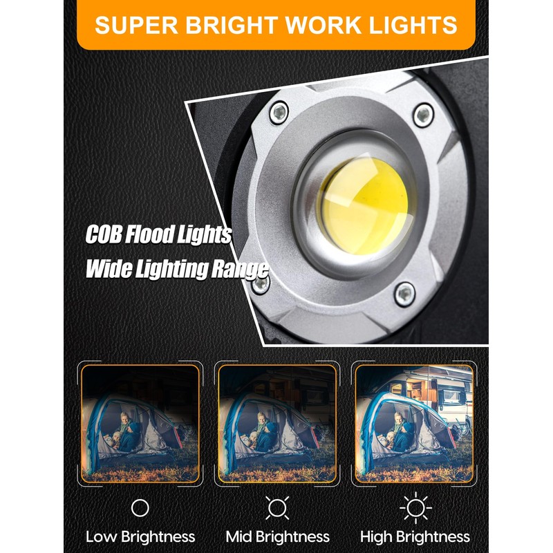 Adiding Rechargeable LED Work Light 4400mAh - Portable Flood Light