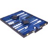 Crazy Games Backgammon Set - Classic Blue Medium 15 Inch