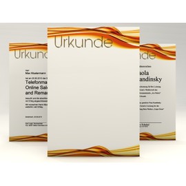 Certificate Paper "Premium" 50 Sheets | Modern | for Certificates | DIN A4 190 g/m² | High Quality | Letter Paper | Cardboard Paper | Certificate Paper | Blank Certificate | Recognition Paper