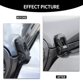 CheroCar para Jeep Hood Lock Lock Lock Cover Catch Bracket Cover Accesorios externos Decoración Pegatinas para Jeep Wrangler JL JLU 2018-2021 y Gladiator JT 2020-2021 (fibra de carbono)