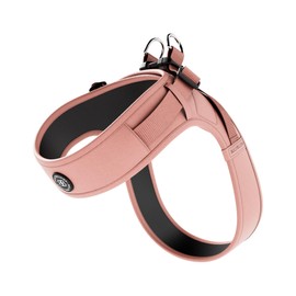 BullyBillows Boomerang Harness, Non-Restrictive, Lightweight, Easy to Put on and Take Off, High Quality Dog Harness with Velcro Fastening Pink