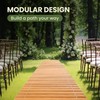 Yoopin 11.5ft Wooden Garden Pathway, Outdoor Roll Out Sycamore Straight