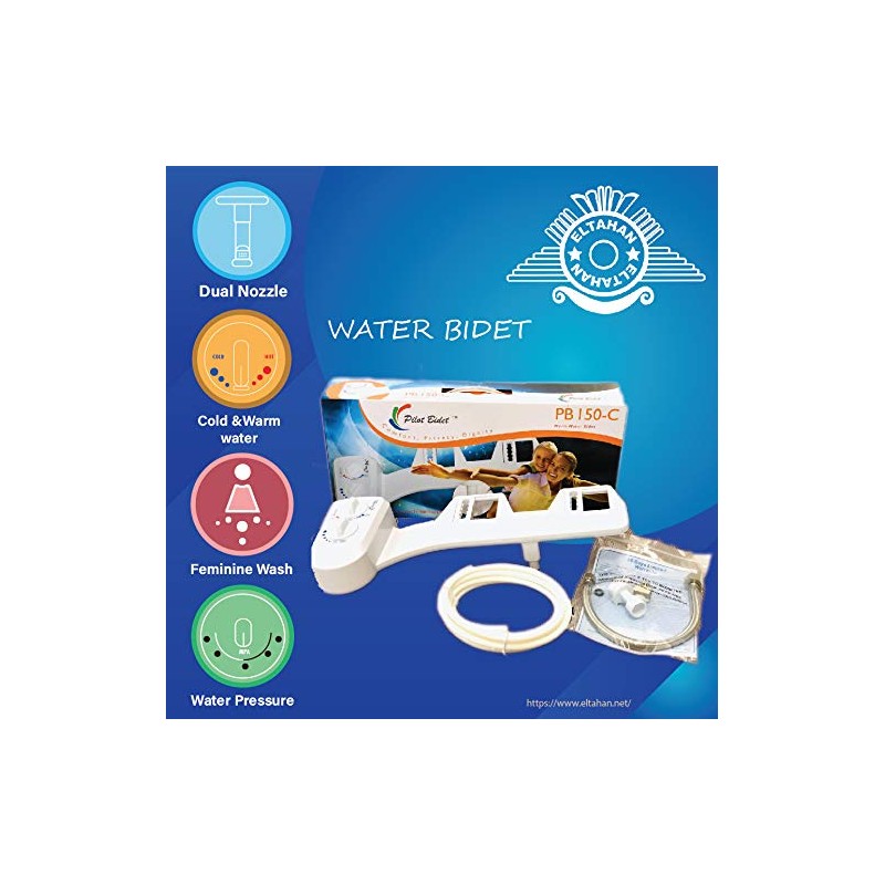 Self Cleaning Nozzle Bidet Non-Electric Home Mechanical Toilet Seat Attachment