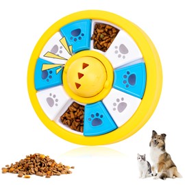 YuLohass Interactive Dogs Toys for Slow Feeder, Pets Puzzle Feeders for Food Dispenser, Cat Treat Puzzle Feeder for Medium Small Dogs Cats IQ Training Reducing Boredom Intelligence Improving (Yellow)