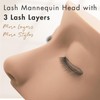 Embagol 3 Lash Layers Lash Mannequin Head For Eyelash Extension,