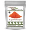 The Spice Way Red Pepper Premium Cayenne Ground - 8 oz - pure chile powder with 80,000 Heat Units