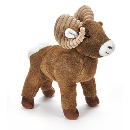 The Petting Zoo Big Horn Sheep Stuffed Animal Plushie, Gifts for Kids, Wild Onez Zoo Animals, Sheep Plush Toy, 12 inches