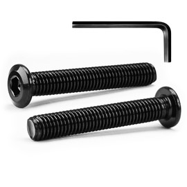 10 Sets M4 x 40 mm Flat Head Allen Screws A2 V2A Stainless Steel Black Oxide Hex Screws for Furniture Screws with Hex Key