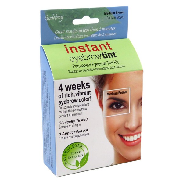 Godefroy Instant Eyebrow Tint Medium Brown (3 Pack)