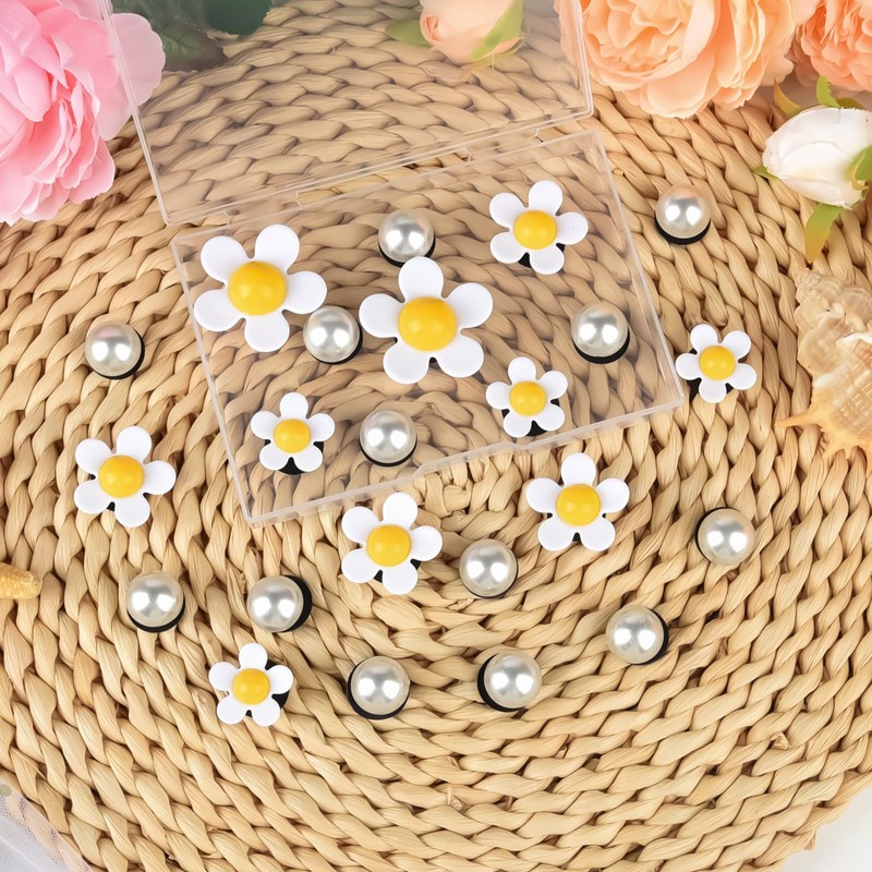 TRIITECH - Dijes de flores para bolsa Bogg, accesorios compatibles