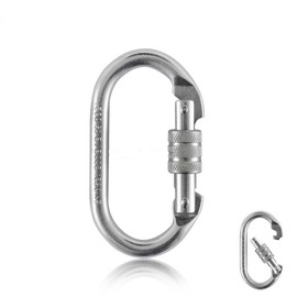 O Shape Locking Carabiner Rotate Nut Wear Resistance Fall Proof Safety Buckle for Aerial Yoga Outdoor Rock Climbing