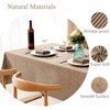 Mebakuk Rectangle Table Cloth Linen Farmhouse Tablecloth Waterproof Anti-Shrink Soft