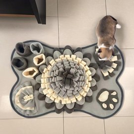 Snuffle Mat for Dogs, Snuffle Mat for Dogs, Pet Snuff Feeding Mat, 25 x 17 Inch Interactive Puzzle for Cats and Dogs, Puppy Slow Feeder Pad, Pet Snuffle Mat