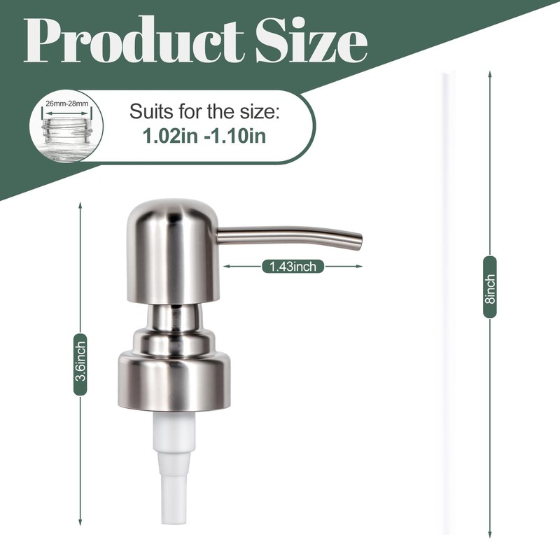 Tuipmui Soap Dispenser Pump Replacement, Kitchen and Bathroom Soap Pump