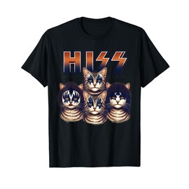 Hiss Cats Rock Kittens Rocking For Cat Lover Cat Mom Cat Dad T-Shirt