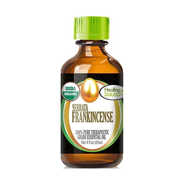 Organic Frankincense Essential Oil (100% Pure - USDA Certified Organic) Best Therapeutic Grade Essential Oil - 120ml
