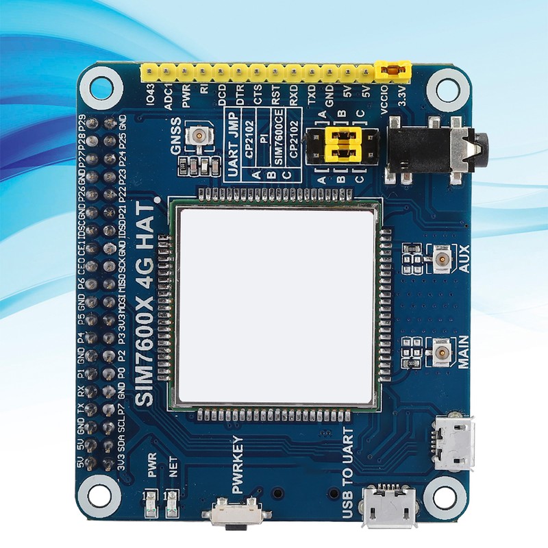 Positioning Expansion Module for Raspberry Pi LTE Cat-1/3G/2G Communication/GNSS SIM7600E