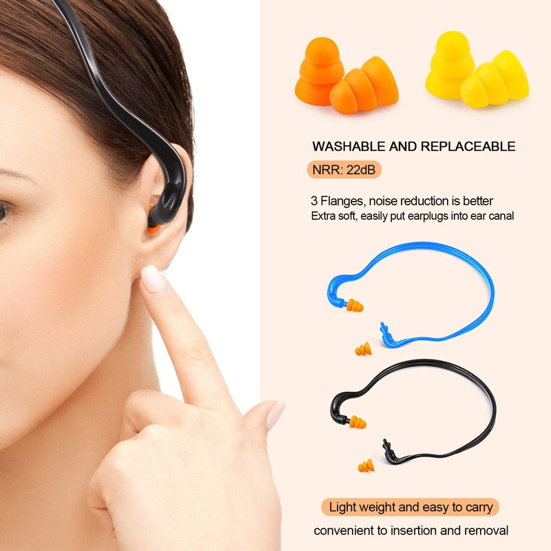 Banded Ear Plugs Band Earplugs Silicone Banded Hearing Protection and