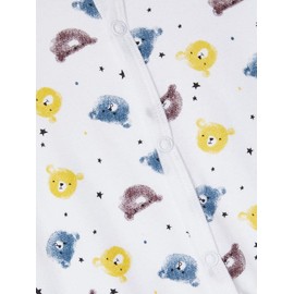 NAME IT Child Pyjamas Pack of 2 Popper (Nbmnightsuit 2p W/F China Blue Bear Noos) - China Blue, size: 86