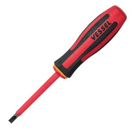 VESSEL 960 Megadora Insulated Screwdriver -1.0 x 6 x 100, Anti-Electric Shock, VDE Standard Certified