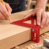 3D Woodworking Square Ruler, Aluminum Alloy 45°/90° Multi-Angle Measuring &