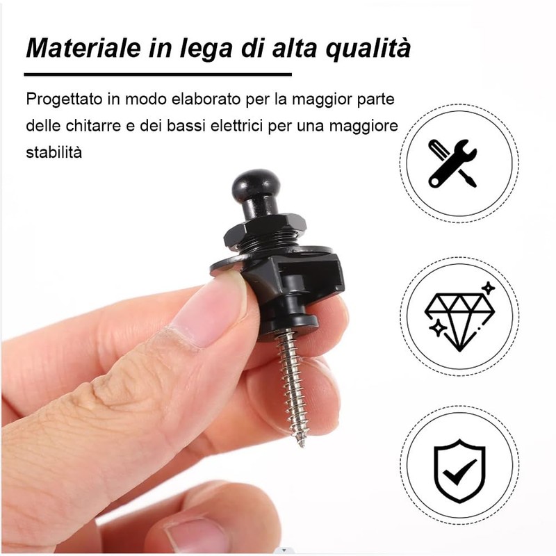 Bestgle Guitar Lock Metal Strap Easy Remove Strap Buckle for