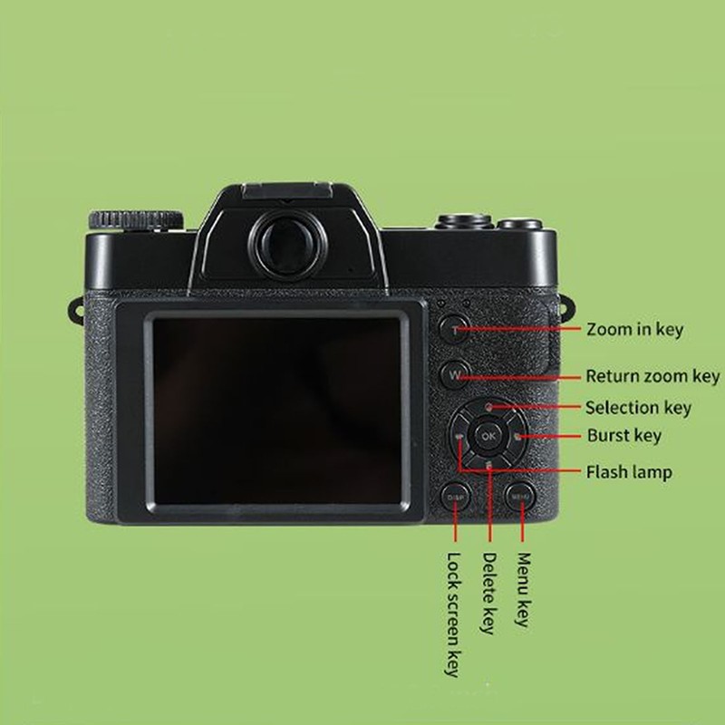 4K Digital Camera 16x Digital Zoom 48MP Vlogging Camera with