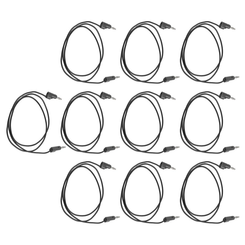 10 Set Banana Plug Test Leads Male to Male Brass