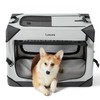 Lesure Collapsible Dog Crate - Portable Travel Kennel for Medium