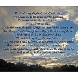 CafePress Beautiful Psalm 23 Sherpa Fleece Throw Blanket 60" L x 50" W