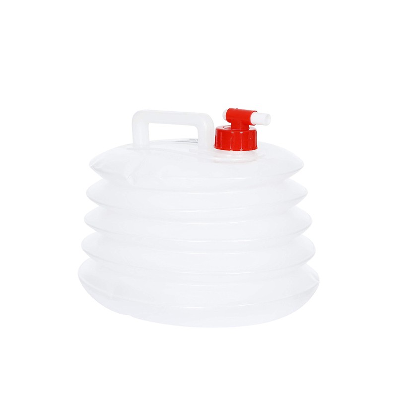 Trespass Squeezebox, Clear, Faltbarer Wasserkanister 6 Liter, Weiß