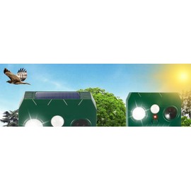 Solar Ultrasonic Animal Repellent 1 Pack, Cat Repellent Outdoor Solar Animal Repellent with Motion Detection & LED Flash Lights Raccoon Dog Repeller for Yard Farm Garden