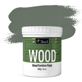 DWIL Matte Finish Furniture Paint - 16 Oz Wood Paint for Cabinets, Doors, Tables, and Dressers Refinishing - Water-Based, Non-Toxic & Odorless, Easy to Apply(Cardamom Green)-Without Tools